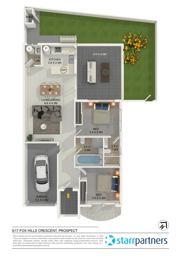 Floorplan of Homely villa listing, 5/17 Fox Hills Crescent, Prospect NSW 2148