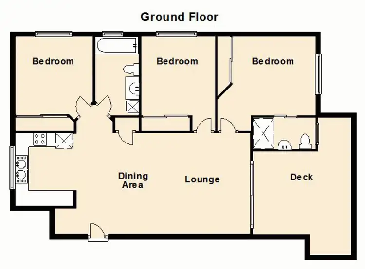 Floorplan of Homely unit listing, 1/33 Hows Road, Nundah QLD 4012