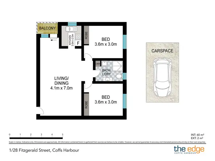Floorplan of Homely apartment listing, 1/28 Fitzgerald Street, Coffs Harbour NSW 2450