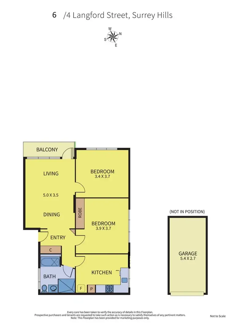 Floorplan of Homely apartment listing, 6/4 Langford Street, Surrey Hills VIC 3127