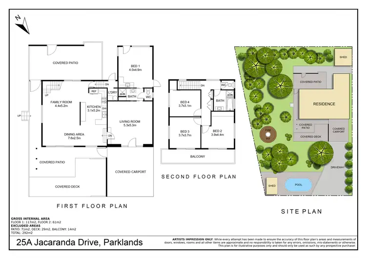 Floorplan of Homely house listing, 25A Jacaranda Drive, Parklands QLD 4560