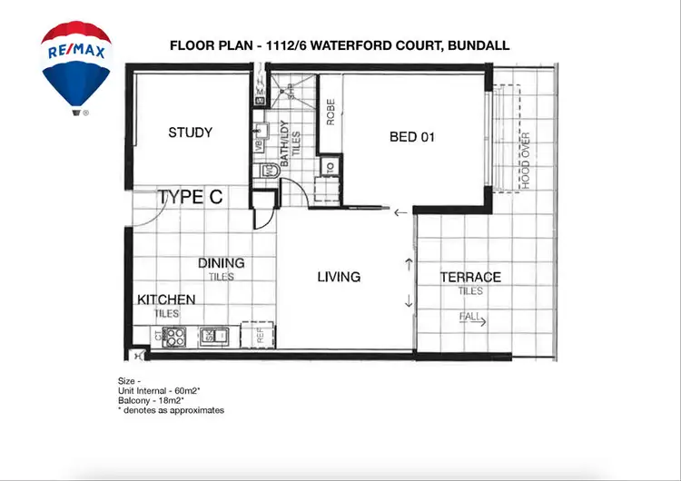 Floorplan of Homely unit listing, 1112/6-8 Waterford Court, Bundall QLD 4217