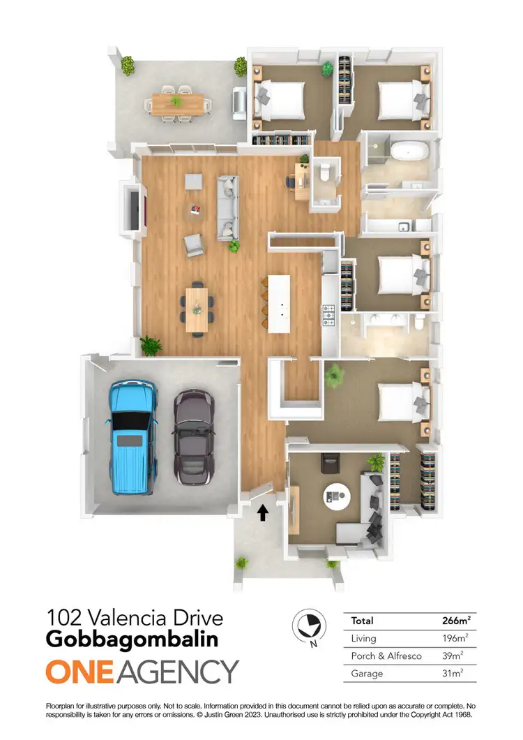 Floorplan of Homely house listing, 102 VALENCIA DRIVE, Gobbagombalin NSW 2650