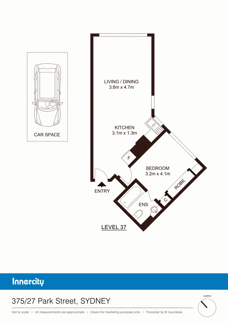 Floorplan of Homely apartment listing, 375/27 Park St, Sydney NSW 2000