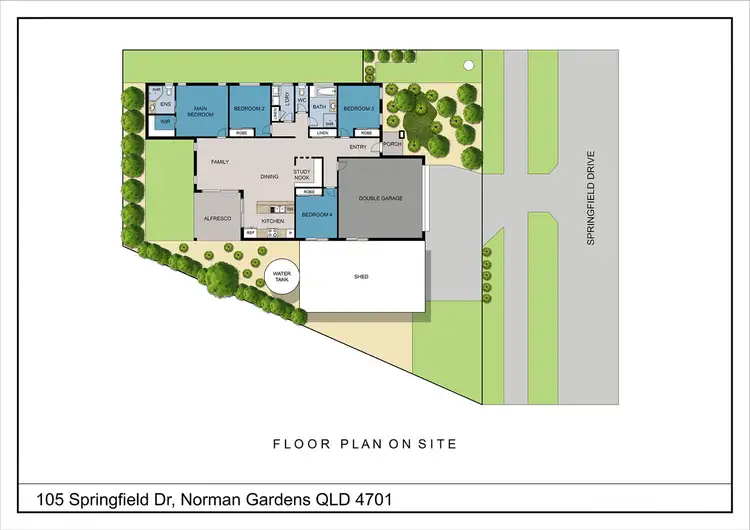 Floorplan of Homely house listing, 105 Springfield Drive, Norman Gardens QLD 4701