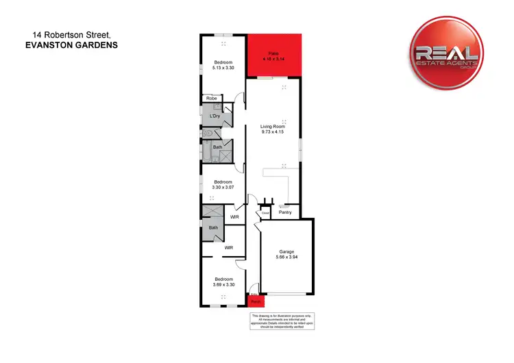 Floorplan of Homely house listing, 14 Robertson Street, Evanston Gardens SA 5116