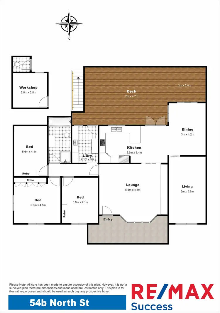 Floorplan of Homely house listing, 54b North Street, Mount Lofty QLD 4350