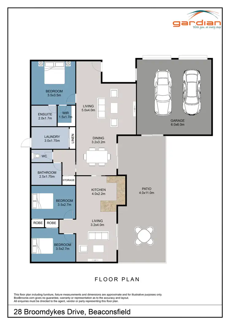 Floorplan of Homely house listing, 28 Broomdykes Drive, Beaconsfield QLD 4740