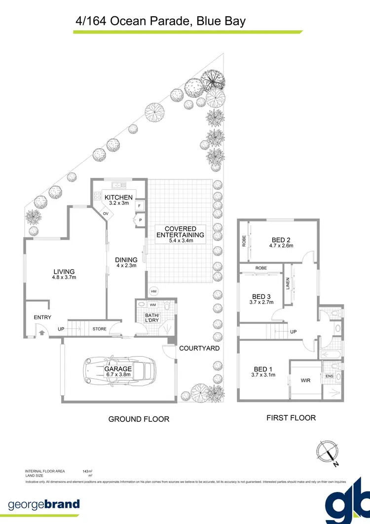Floorplan of Homely townhouse listing, 4/164 Ocean Parade, Blue Bay NSW 2261