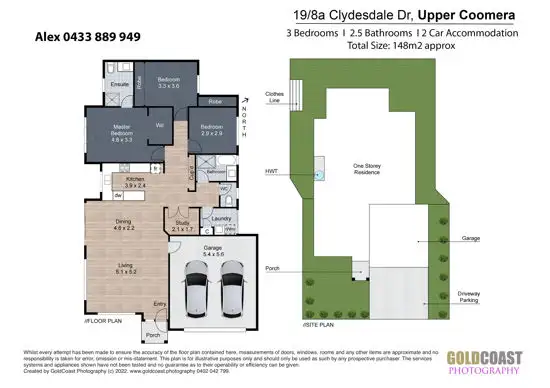 Floorplan of Homely townhouse listing, Unit19/8A Clydesdale Drive, Upper Coomera QLD 4209