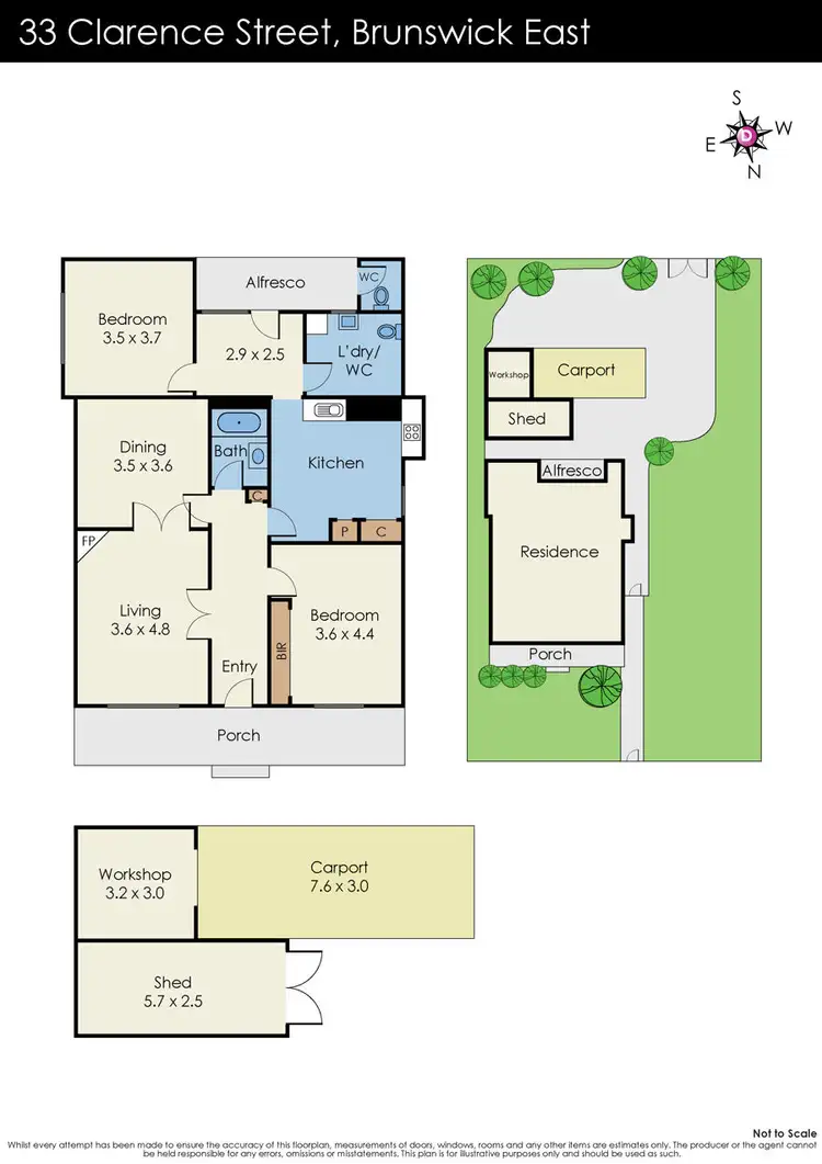 Floorplan of Homely house listing, 33 Clarence Street, Brunswick East VIC 3057