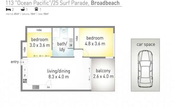 Floorplan of Homely apartment listing, 113/25-29 Surf Parade, Broadbeach QLD 4218