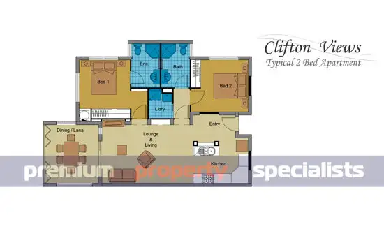 Floorplan of Homely unit listing, 1807 40 Clifton Road, Clifton Beach QLD 4879