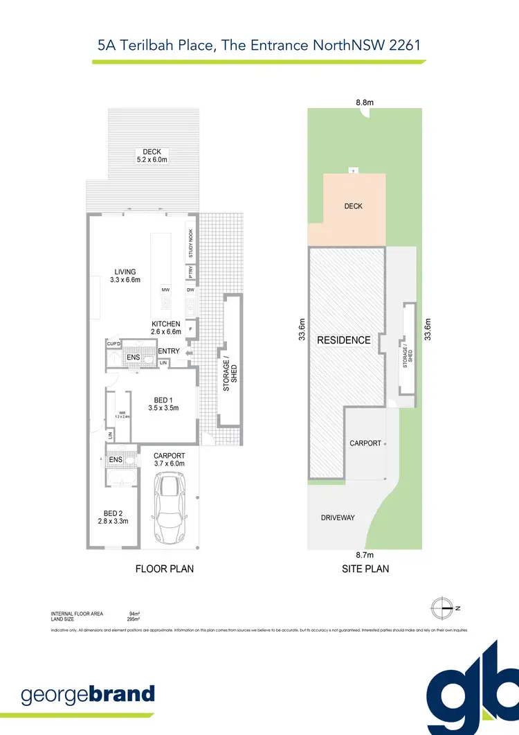 Floorplan of Homely semi-detached listing, 5A Terilbah Place, The Entrance North NSW 2261