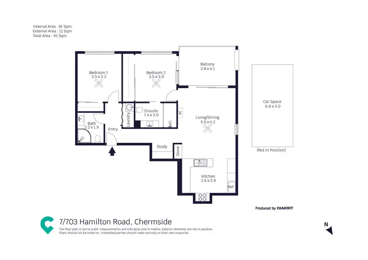Floorplan of Homely unit listing, 7/703 Hamilton Road, Chermside West QLD 4032