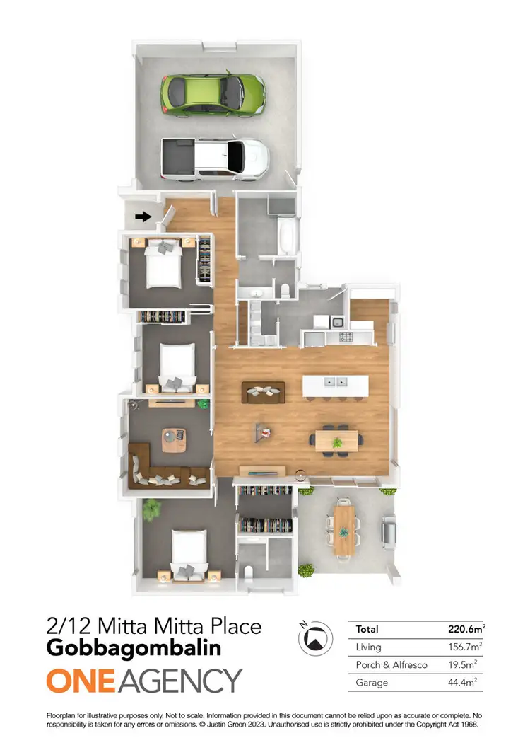 Floorplan of Homely villa listing, 2/12 MITTA MITTA PLACE, Gobbagombalin NSW 2650
