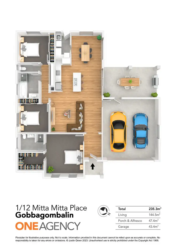 Floorplan of Homely unit listing, 1/12 MITTA MITTA PLACE, Gobbagombalin NSW 2650