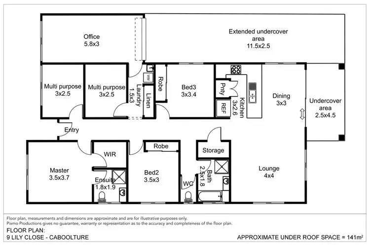Floorplan of Homely house listing, 9 Lily Close, Caboolture QLD 4510