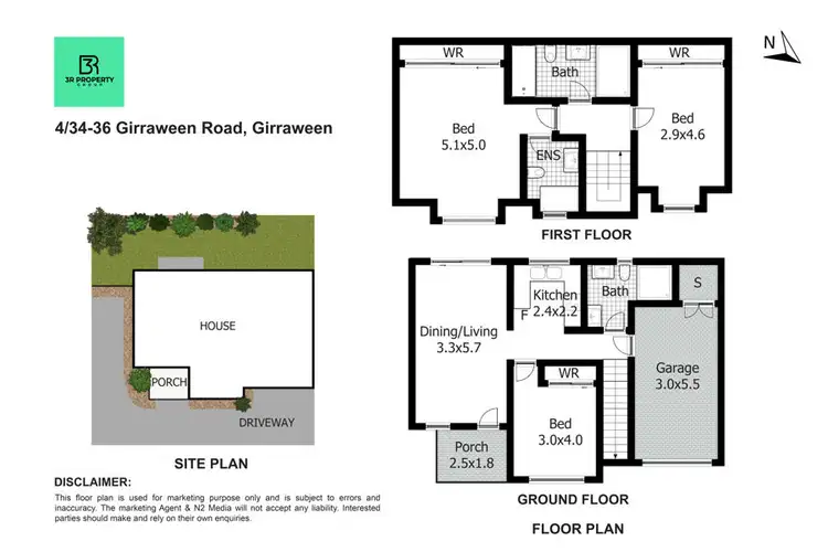 Floorplan of Homely townhouse listing, 4/34 Girraween Road, Girraween NSW 2145