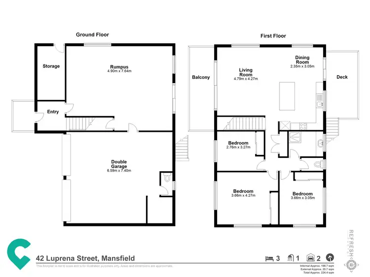 Floorplan of Homely house listing, 42 Luprena Street, Mansfield QLD 4122