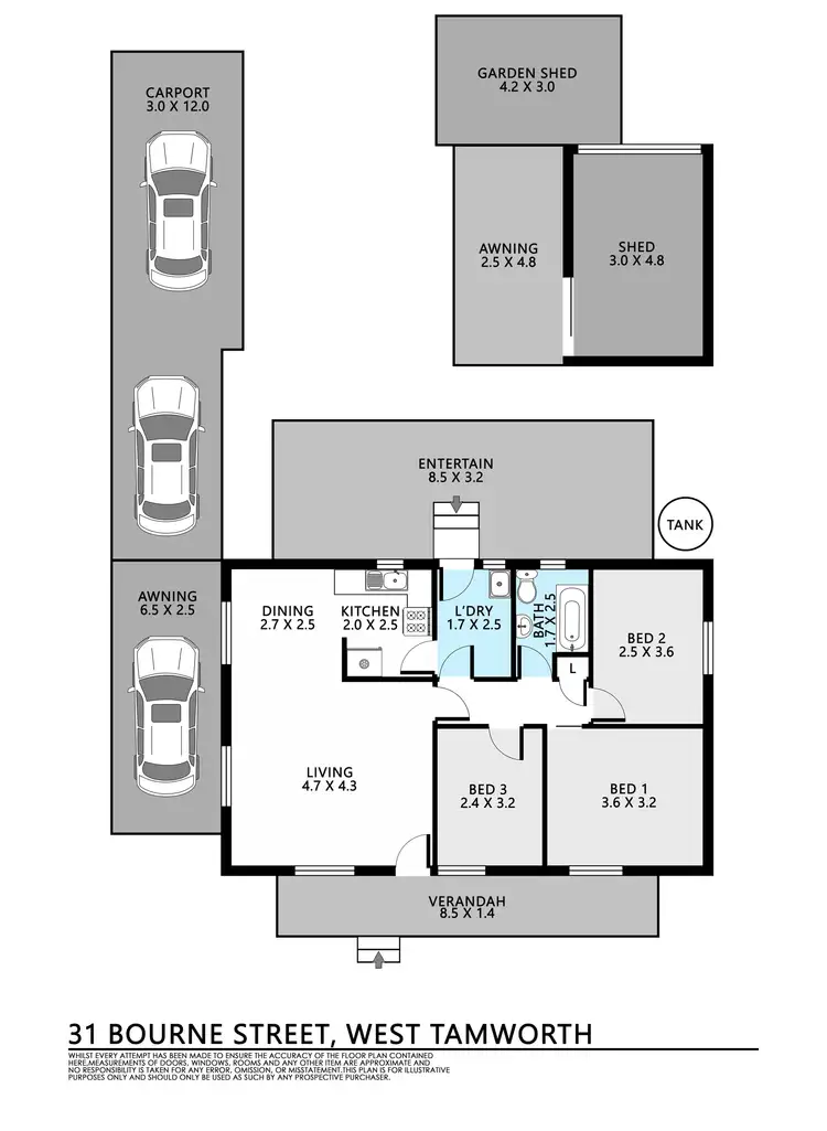 Floorplan of Homely house listing, 31 Bourne Street, Tamworth NSW 2340