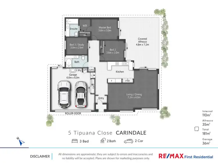 Floorplan of Homely house listing, 5 Tipuana Close, Carindale QLD 4152