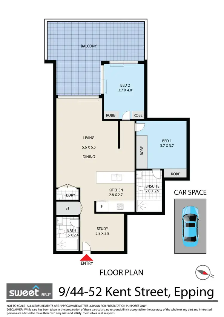 Floorplan of Homely apartment listing, 9/44-52 KENT STREET, Epping NSW 2121