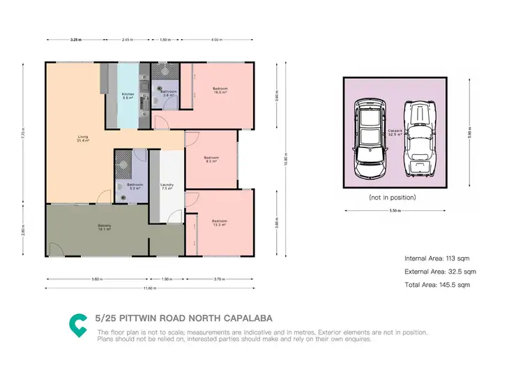 Floorplan of Homely unit listing, 5/25 Pittwin Road North, Capalaba QLD 4157
