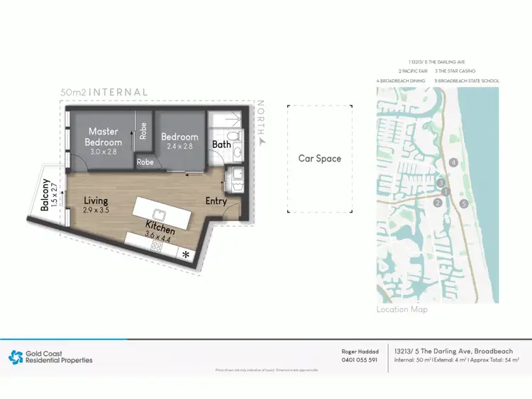 Floorplan of Homely apartment listing, 13213/5 The Darling Avenue, Broadbeach, Broadbeach QLD 4218