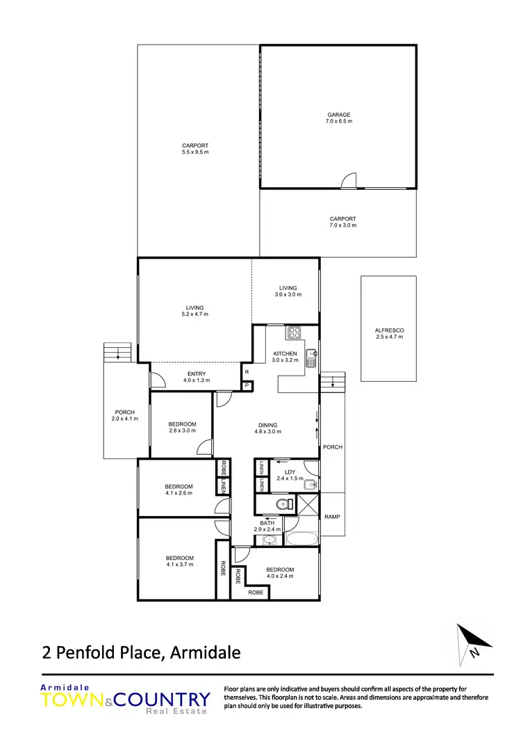 Floorplan of Homely house listing, 2 Penfold Place, Armidale NSW 2350