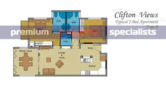 Floorplan of Homely unit listing, 810 40 Clifton Road, Clifton Beach QLD 4879