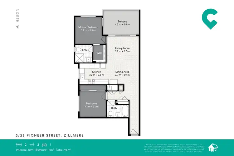 Floorplan of Homely unit listing, 5/33 Pioneer Street, Zillmere QLD 4034
