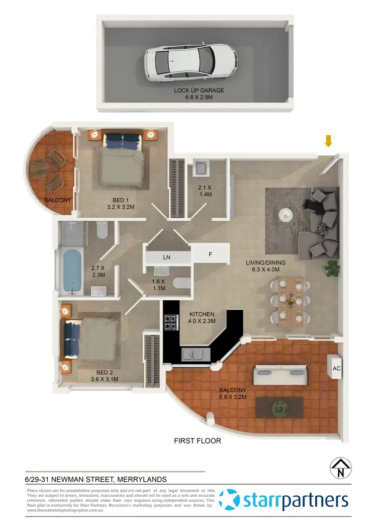 Floorplan of Homely unit listing, 6/29-31 Newman Street, Merrylands NSW 2160