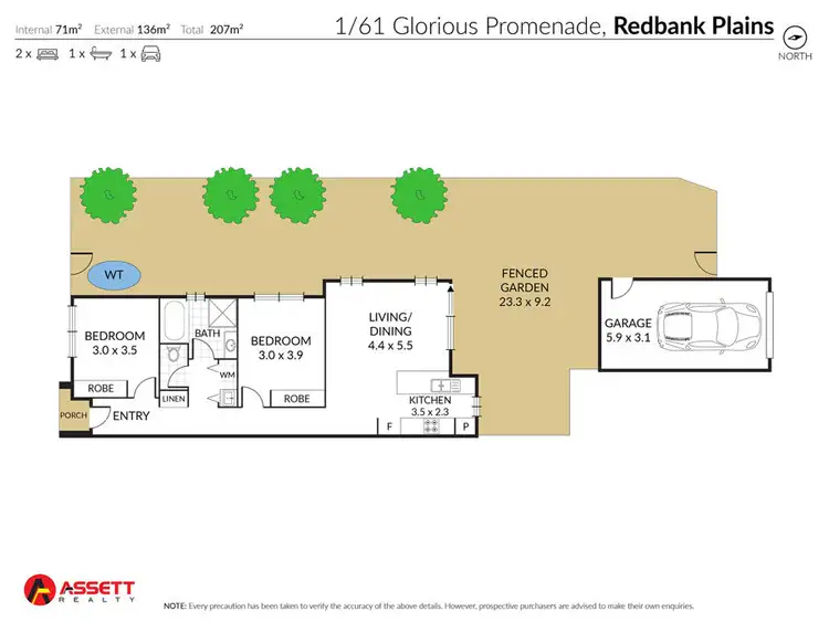 Floorplan of Homely house listing, 1/61 Glorious Promenade, Redbank Plains QLD 4301
