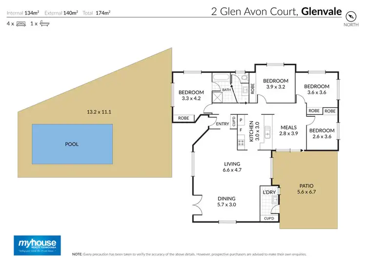 Floorplan of Homely house listing, 2 Glen Avon Court, Glenvale QLD 4350