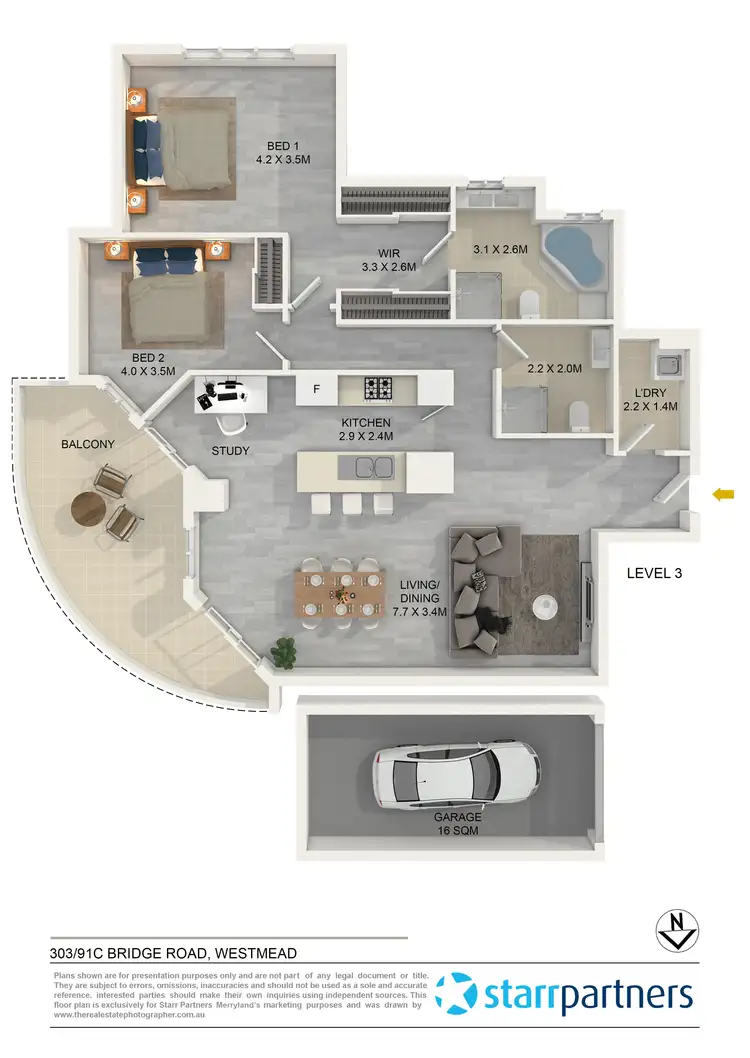 Floorplan of Homely unit listing, 303/91c Bridge Road, Westmead NSW 2145