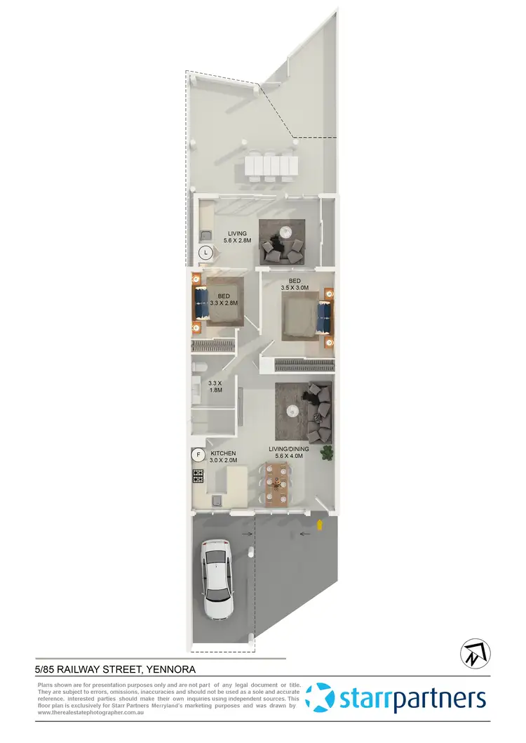 Floorplan of Homely villa listing, 5/85 Railway Street, Yennora NSW 2161