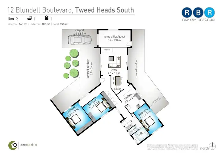 Floorplan of Homely house listing, 12 Blundell Boulevard, Tweed Heads South NSW 2486