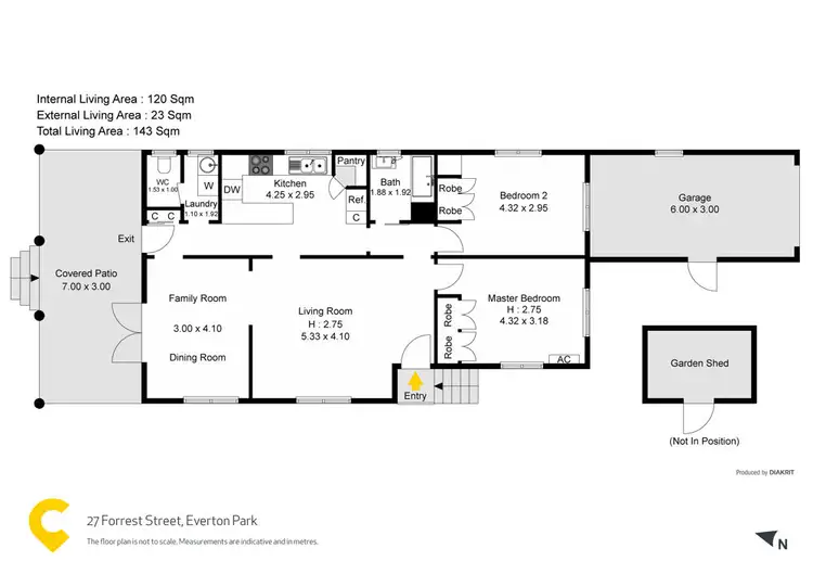 Floorplan of Homely house listing, 27 Forrest Street, Everton Park QLD 4053