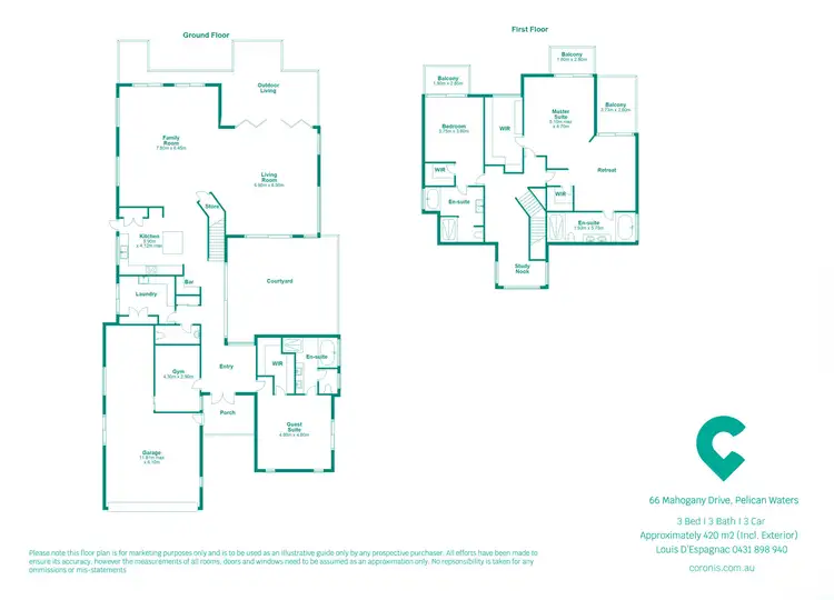 Floorplan of Homely house listing, 66 Mahogany Drive, Pelican Waters QLD 4551