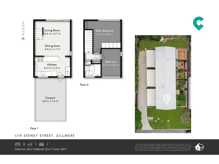 Floorplan of Homely unit listing, 1/19 Seeney Street, Zillmere QLD 4034