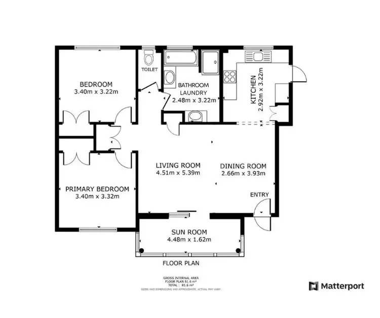Floorplan of Homely unit listing, 2/12 Minorie Drive, Toormina NSW 2452