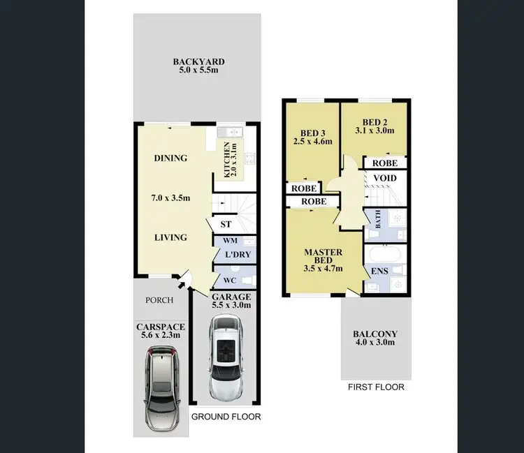 Floorplan of Homely townhouse listing, 43/3 Reid avenue, Westmead NSW 2145