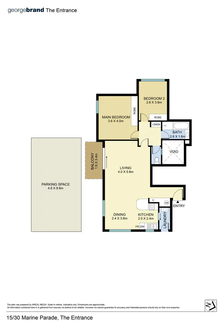 Floorplan of Homely apartment listing, 15/30 Marine Parade, The Entrance NSW 2261