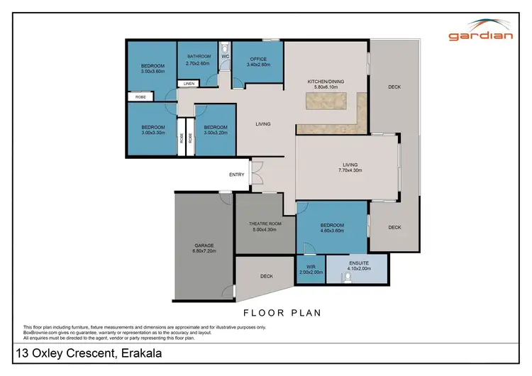 Floorplan of Homely house listing, 13 Oxley Crescent, Erakala QLD 4740