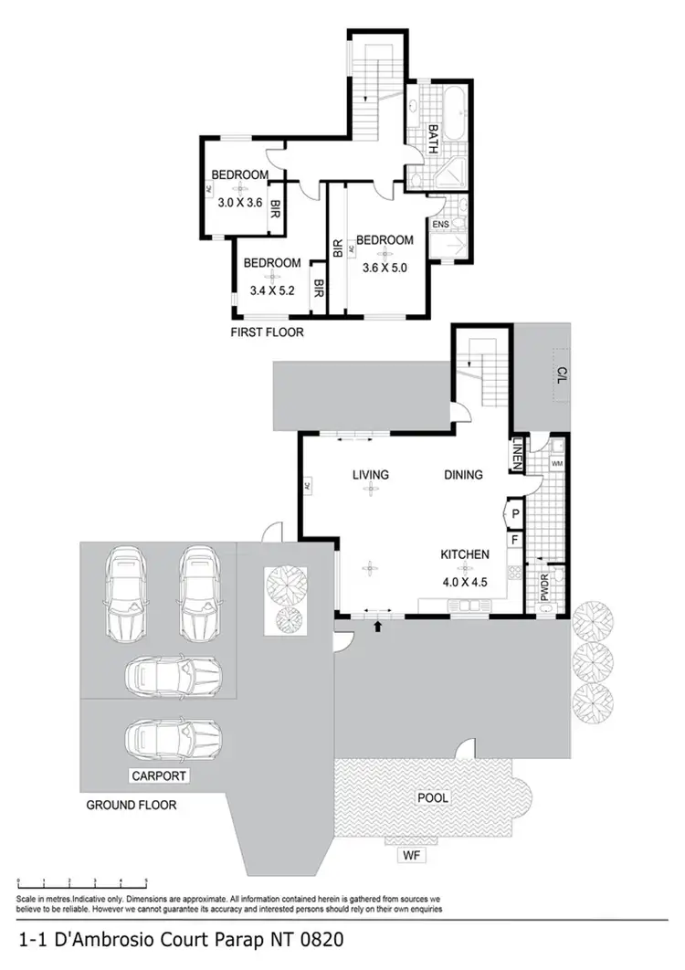 Floorplan of Homely townhouse listing, 1/1 D'Ambrosio Court, Parap NT 820