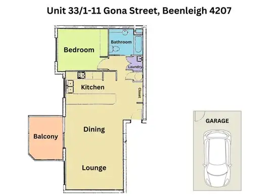 Floorplan of Homely unit listing, 33/1-11 Gona Street, Beenleigh QLD 4207