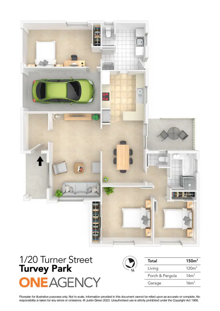 Floorplan of Homely unit listing, 1/20 TURNER STREET, Turvey Park NSW 2650