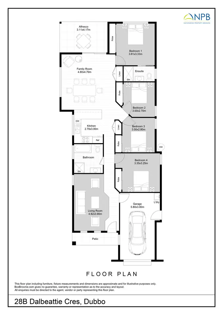 Floorplan of Homely house listing, 28B Dalbeattie Cres, Dubbo NSW 2830
