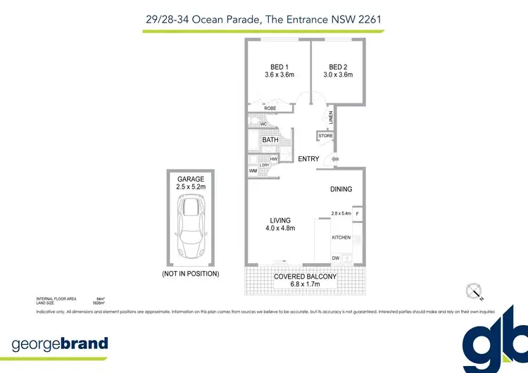 Floorplan of Homely apartment listing, 29/28-34 Ocean Parade, The Entrance NSW 2261